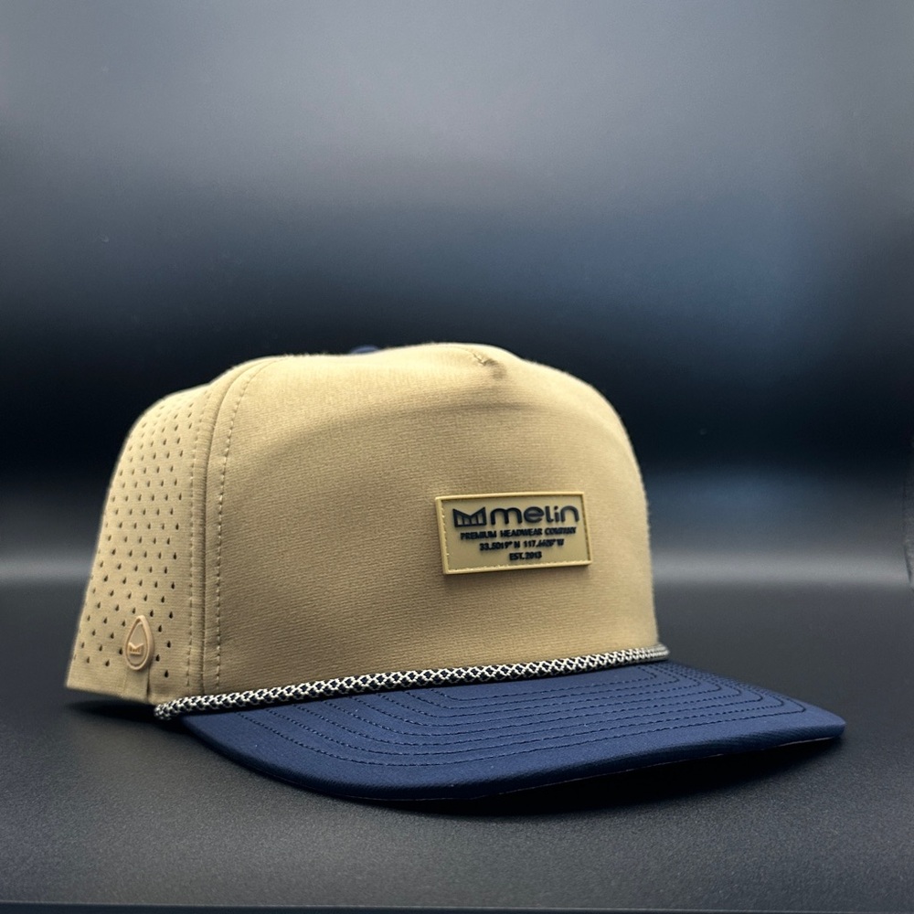 Melin Headwear Two-Tone Tan and Navy Snapback Hat